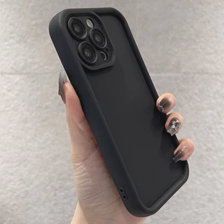 AK เคสโทรศัพท์มือถือซิลิโคน สําหรับ IPhone 11 12 14 13 XR 8 7 Plus 15 16 17Pro Max X XS SE 15promax TPU กันกระแทก สีแคนด