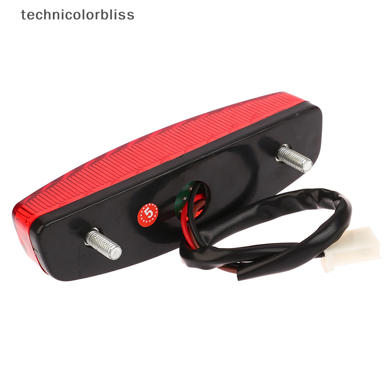 Tcbs LED 3 สาย 12V ไฟเบรคหยุดใบอนุญาตไฟท้ายสีแดงสําหรับ ATV Off-road รถจักรยานยนต์วิ่งไฟท้าย Universal 12V สีแดง Bliss