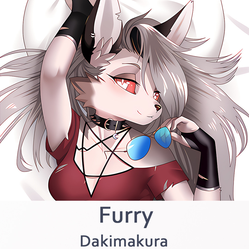 อะนิเมะfluffy Furry (Helluva) Dakimakuraปลอกหมอนสองด้านพิมพ์Hing Bodyผ้าปูที่นอนหมอนDropshipping