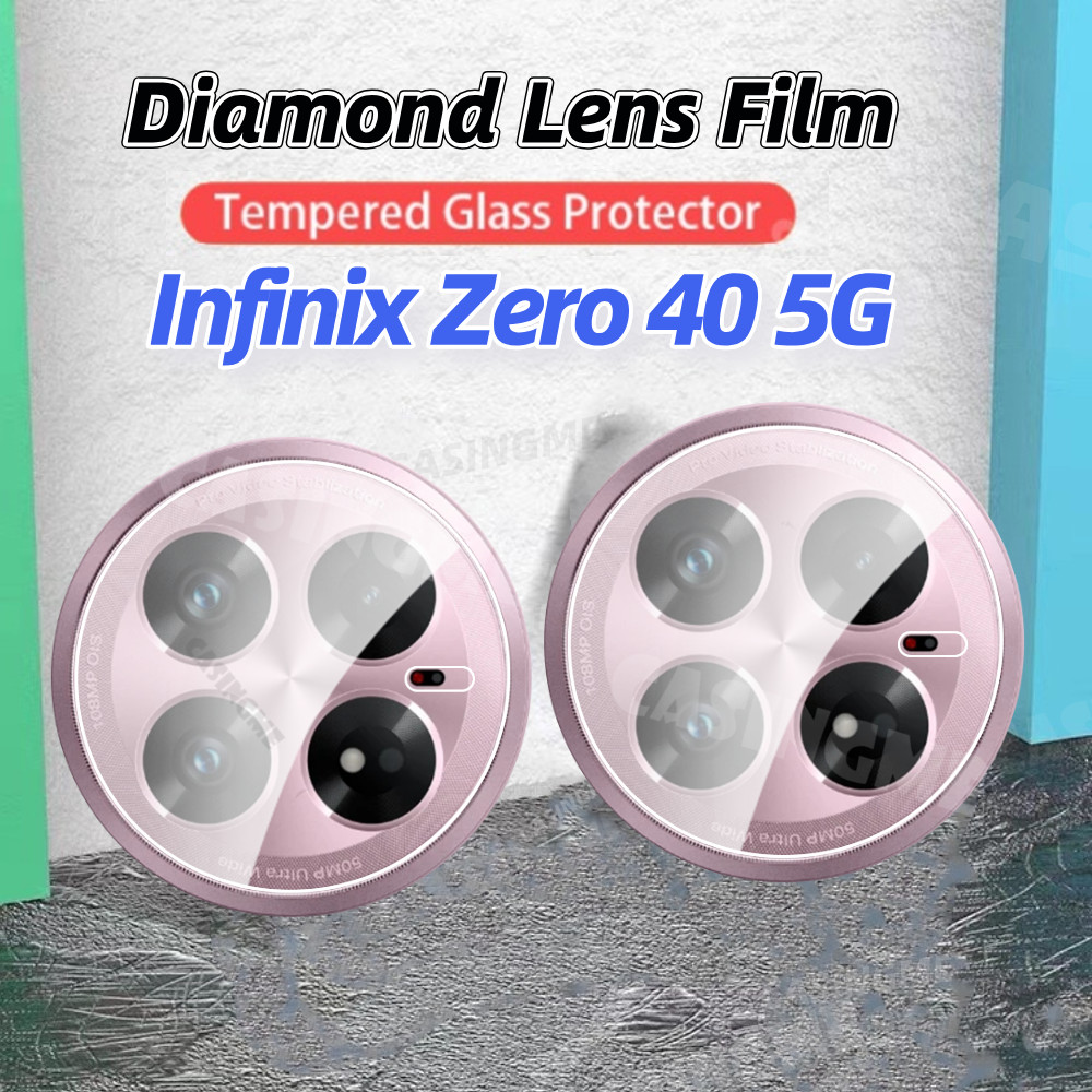 Infinix ZERO 40 5G 2024 3Dกล้องเลนส์ProtectorสําหรับInfinix ZERO 40 Zero40 40Zero infinixZero40 5G 4G 2024 ใสกระจกนิรภัยกลับกล้องป้องกัน