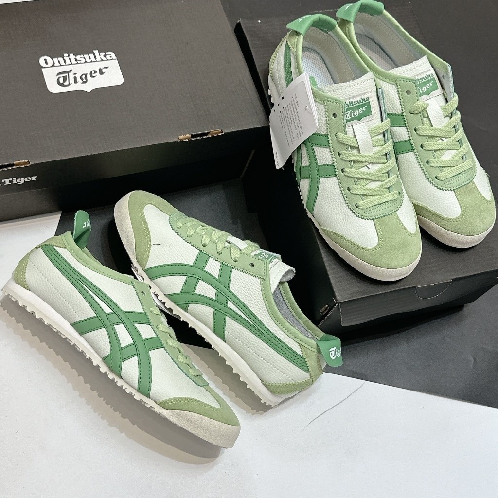 Toho Onitsuka Tiger รองเท้าลำลองสีเขียวมรกตสีเขียวเม็กซิกัน