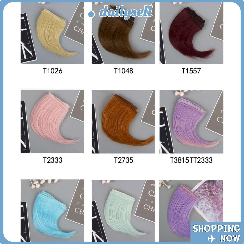 Daily ตุ๊กตาผม, ลวดอุณหภูมิสูง 7 สีวิกผมหยิก, แฟชั่น 10*100 ซม. DIY Mini Tresses