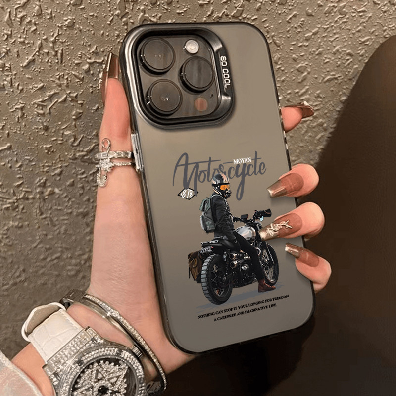 โลหะชุบโลหะด้วยไฟฟ้า ไอโฟนนักเดินทางfor 11 iPhone 12 13 14 15Pro MAX X XS XR 7 8Plus เคสโทรศัพท์
