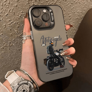 โลหะชุบโลหะด้วยไฟฟ้า ไอโฟนนักเดินทางfor 11 iPhone 12 13 14 15Pro MAX X XS XR 7 8Plus เคสโทรศัพท์