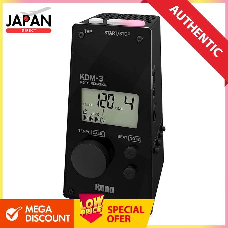 KORG KDM-3 BK Black Metronome Ideal for individual practice, part practice, ensemble practice, loud,