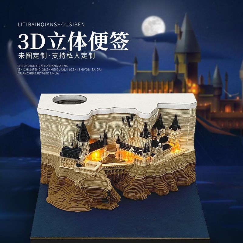 ราคาต่ํา Clearance Harry Potter Tear-Off กระดาษแกะสลักปฏิทิน Creative Post-It Notes เครื่องประดับเดส