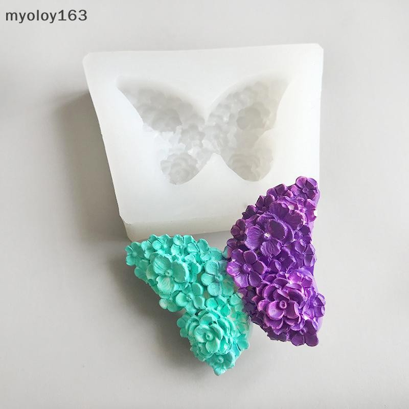 Myoloy ผีเสื้อแม่พิมพ์ซิลิโคนผีเสื้อยิปซั่มคอนกรีต Mould DIY ตกแต่งบ้านเรซินแม่พิมพ์ Casg Mould TH