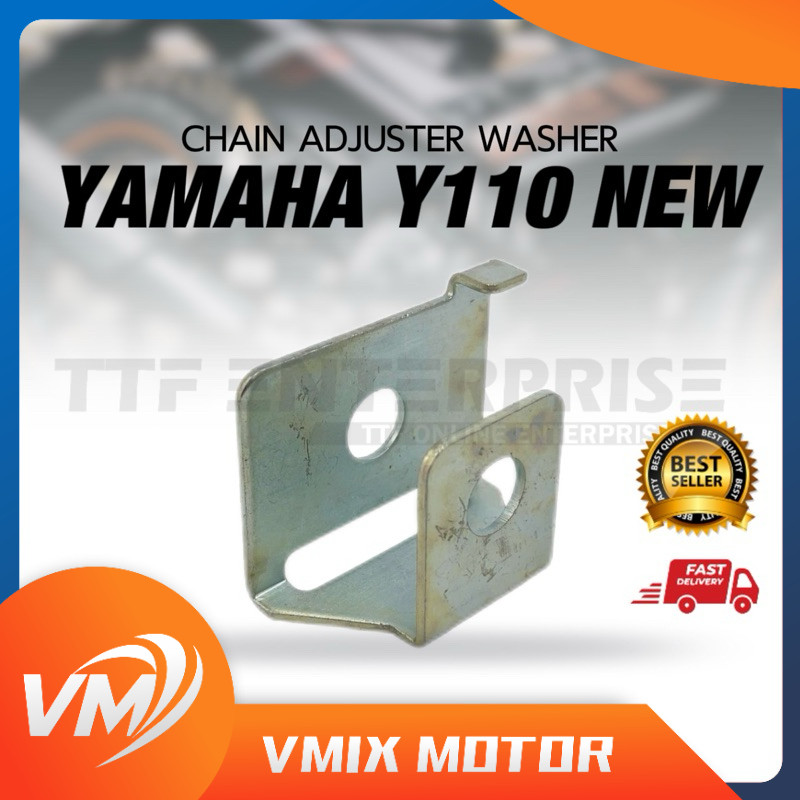 (1 ชิ้น) YAMAHA Y110-NEW CHAIN ADJUSTER WASHER BRACKET CHAIN ADJUSTER Y 110 NEW EKOR UDANG