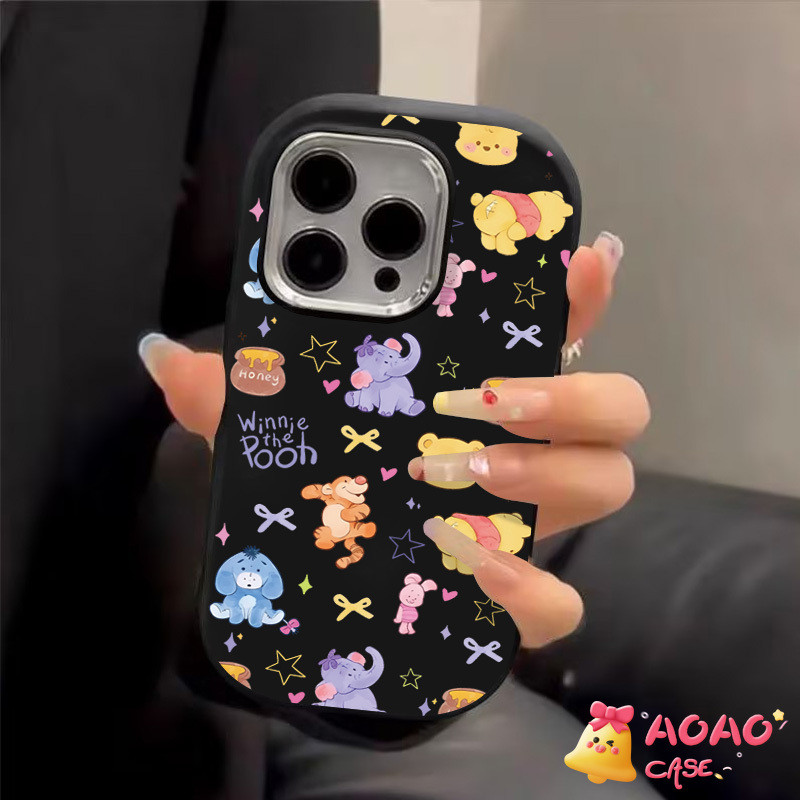 การ์ตูนน่ารักตลก Winnie the Pooh นุ่ม เคสiPhone 11 15 13 14 12 Pro Max 7Plus XR 8 7 14 15 Plus X XS Max SE 2020