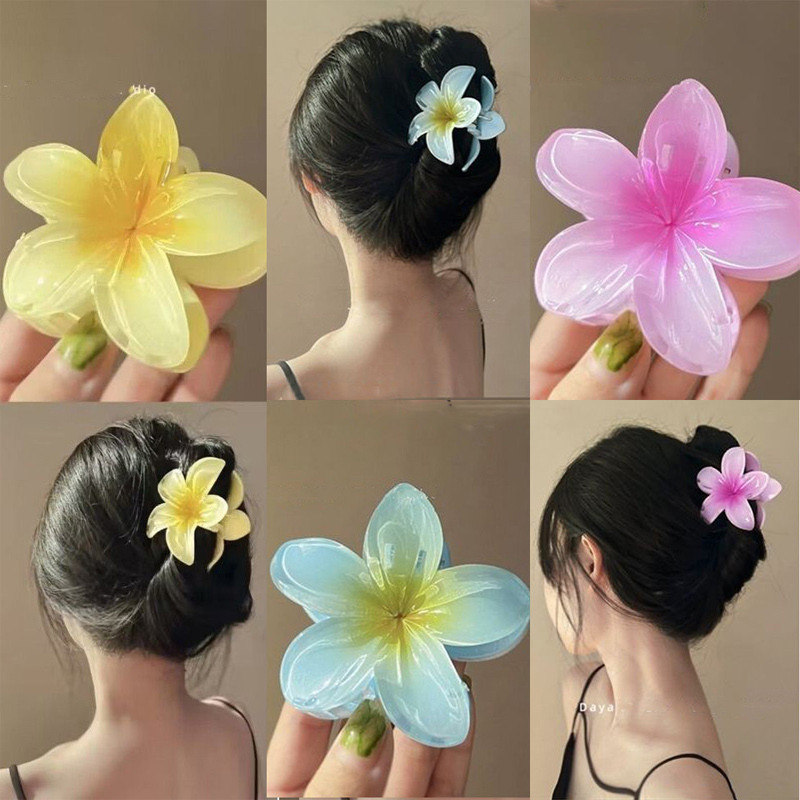 ฤดูร้อนฮาวายลีลาวดีดอกไม้กิ๊บแฟชั่นเกาหลีที่มีสีสันสาวกิ๊บขายส่งเครื่องประดับผม