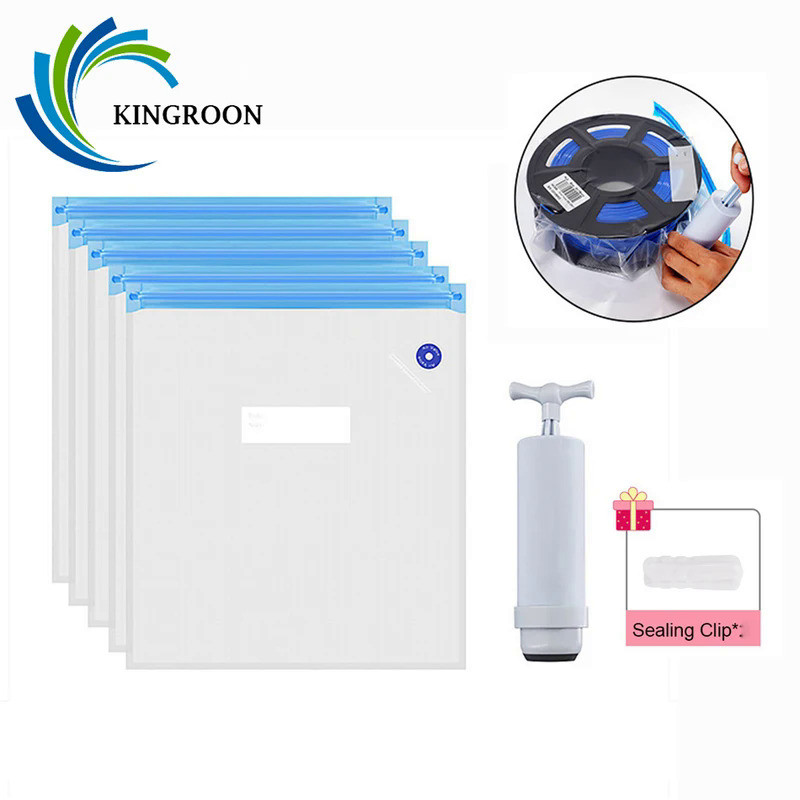 KINGROON PLA ABS TPU Vacuum Bag Filament Storage Bag 3D Printer Filament Dryer Safekeep Humidity Res