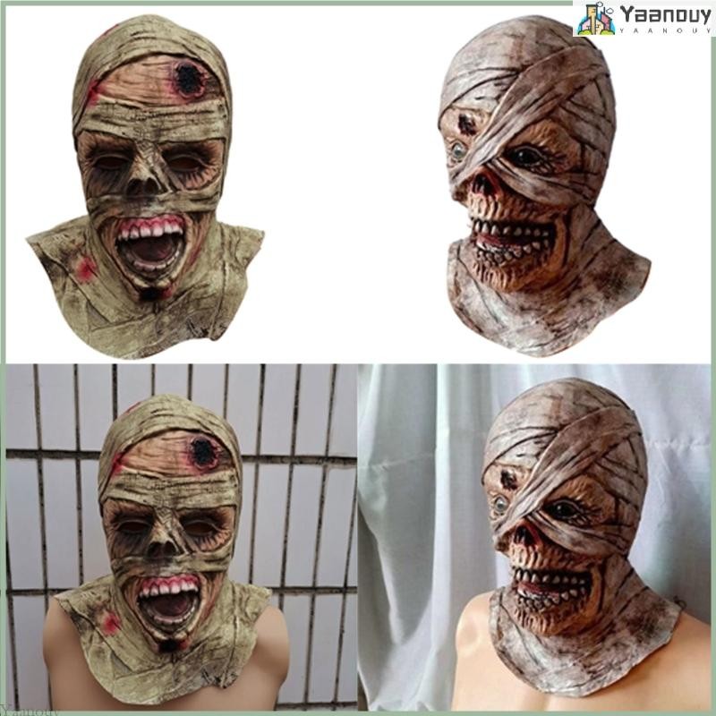 Yaa Mummy Masquerade เต็มหัวน่ากลัวฮาโลวีน Latex
