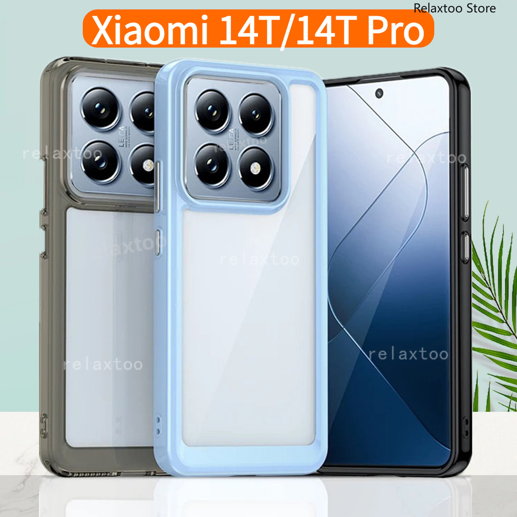 ปลอกใสสําหรับxiaomi 14T 13T Pro 14 T Pro 13TPro 14TPro Xiaomi14TPro Xiaomi13TPro 5Gอะคริลิคโปร่งใสTPUเคสโทรศัพท์กันกระแทกเลนส์กล้องป้องกันปกหลังปลอก