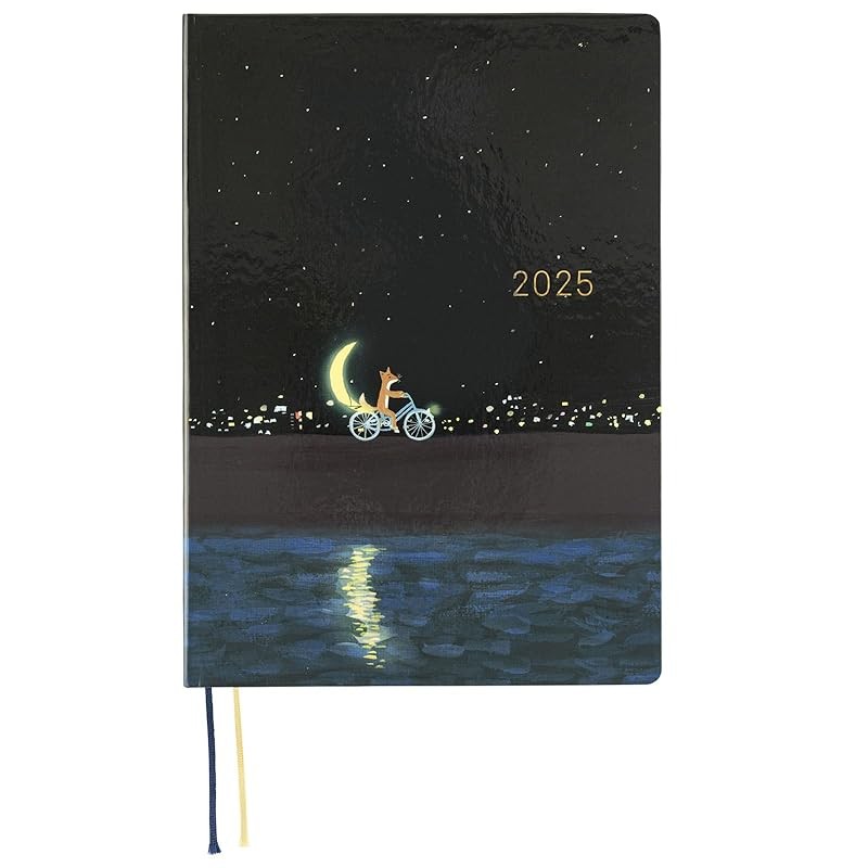 Hobonichi Techo 2025 Hon English Version โดย Hiko Kubota/Moon Phase Delivery [A5/1 หน้าต่อวัน/January/Monday Start]
