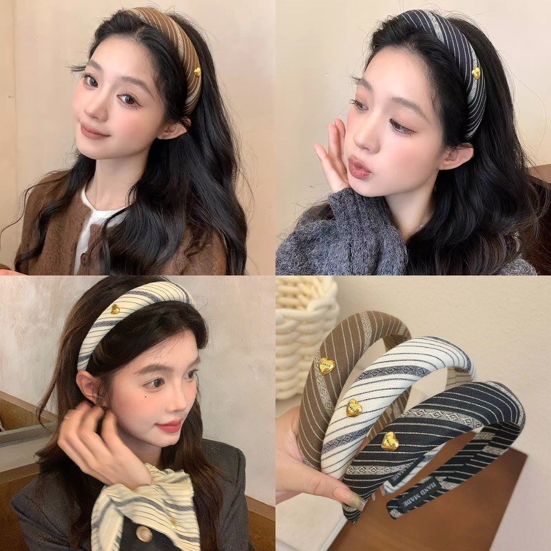 แฟชั่นเกาหลีลายสีจับคู่ฟองน้ําคาดศีรษะผู้หญิงsวงผมที่สง่างามอุปกรณ์ผม