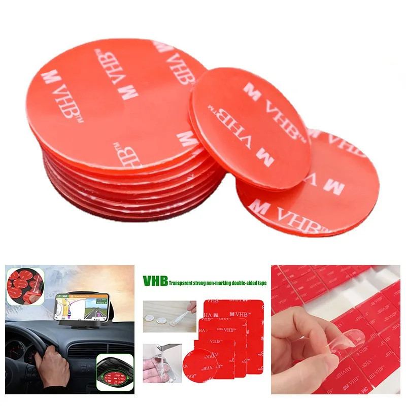 20pcs Strong โปร่งใส Vhb กาวสองหน้า Patch รถวงเล็บเครื่องบันทึกการขับขี่ ETC กันน้ํา Non-marking กาว