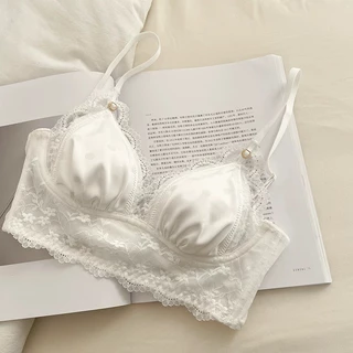 🎀bearbra🎀เซ็กซี่ บราลูกไม้ บราไร้ขอบ กระชับ อกชิดสวย ชุดชั้นในน่ารัก