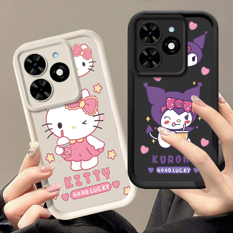 เคส infinix smart 8 เคส infinix hot 40i Hello kitty&Kuromi เคสโทรศัพท์สําหรับ กรณี 8 pro hot40i tecno spik go 2024 ฝาครอบ bts