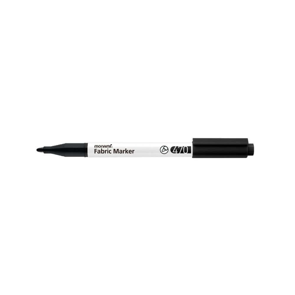MONAMI ปากกาเขียนผ้า รุ่น Fabric Marker 470 สีดำ (หัวกลม)