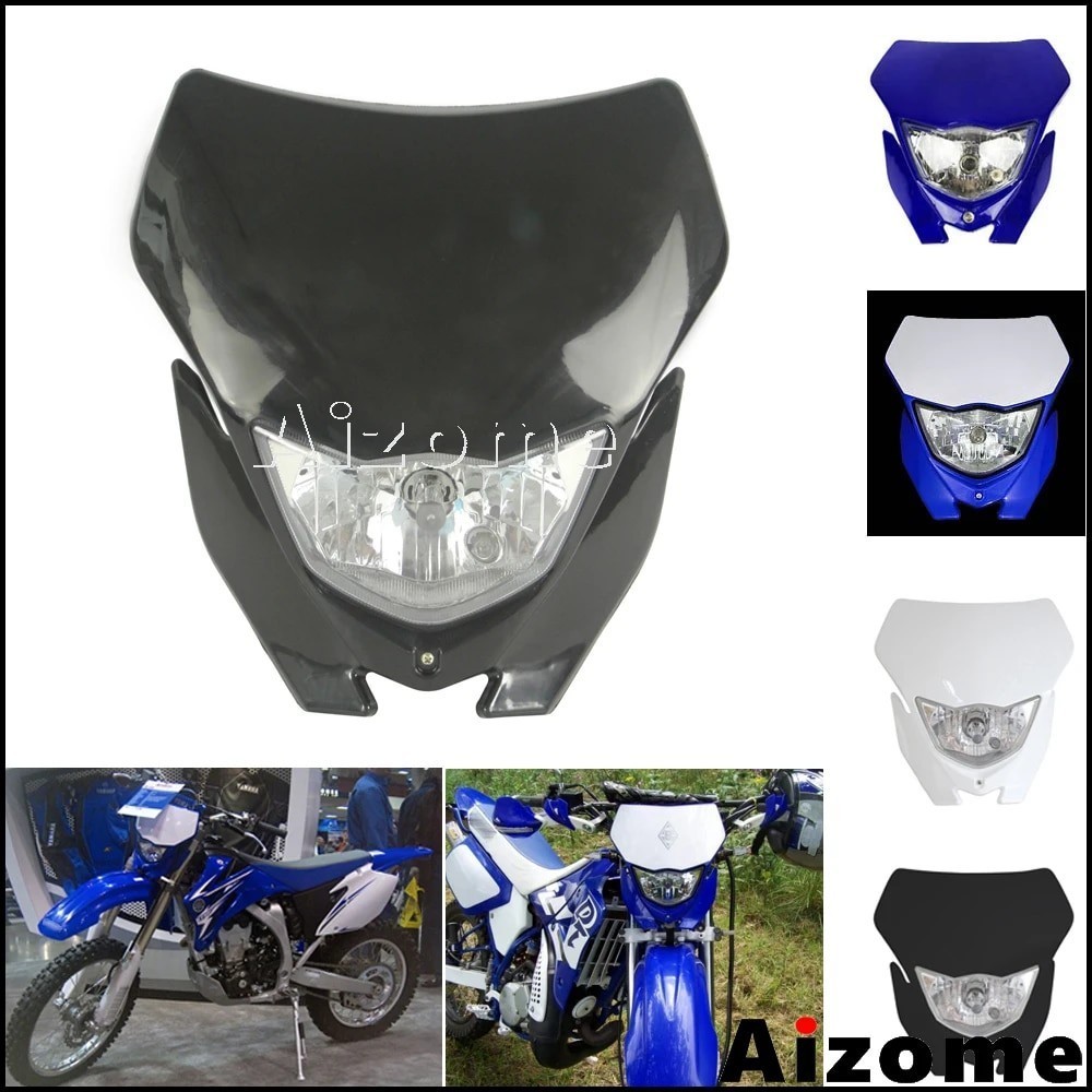AI Black Motocross Off Road Headlight Fairing For Yamaha WR450F WR250F YZ YZF TW TTR DR RM Supermoto