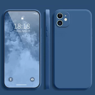 เคส iPhone 11 สีทึบ iPhone 12 เคสซิลิโคนป้องกันการตกสีธรรมดาเรียบง่าย YT