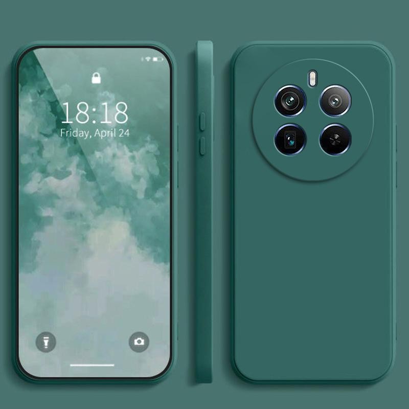 เคส Realme 12 Pro + 5G ,สีทึบ Realme 12 Pro Plus 5G ,เคสป้องกันซิลิโคนป้องกันการตกสีธรรมดาเรียบง่าย YT - รูปที่ 2