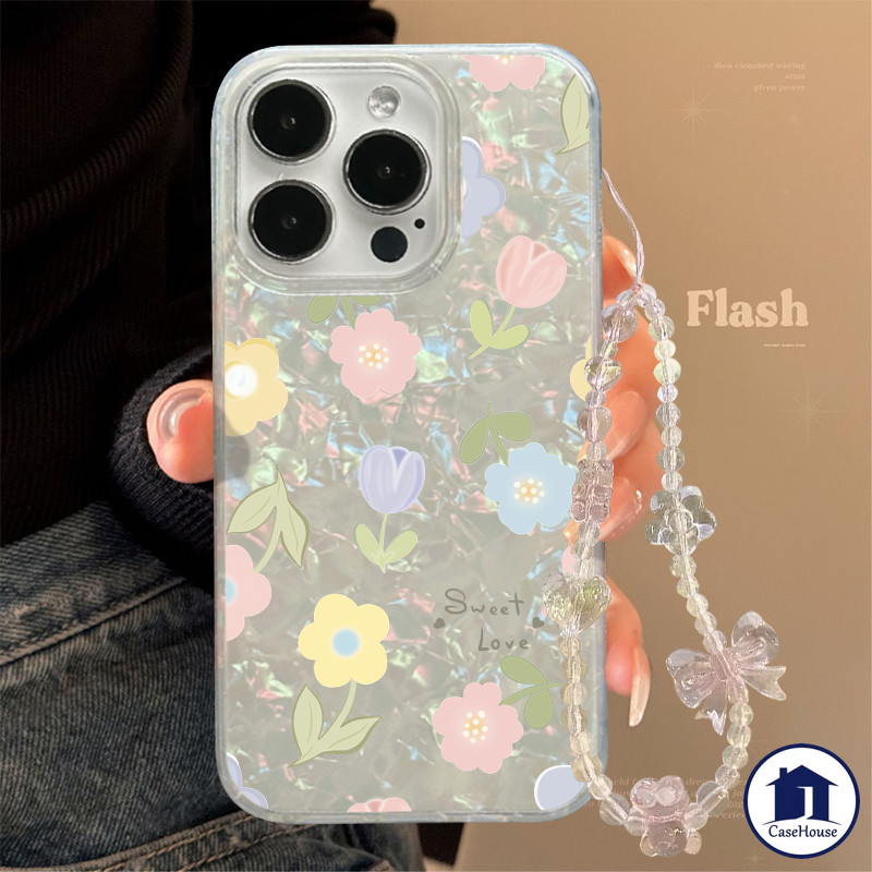 เคสนิ่มลายเปลือกหอยดอกไม้หลากสี เข้ากันได้กับ iPhone 7 8 16 Plus XR 13 11 14 16 12 15 Pro Max XS MAX 16 Pro SE X 14 Plus