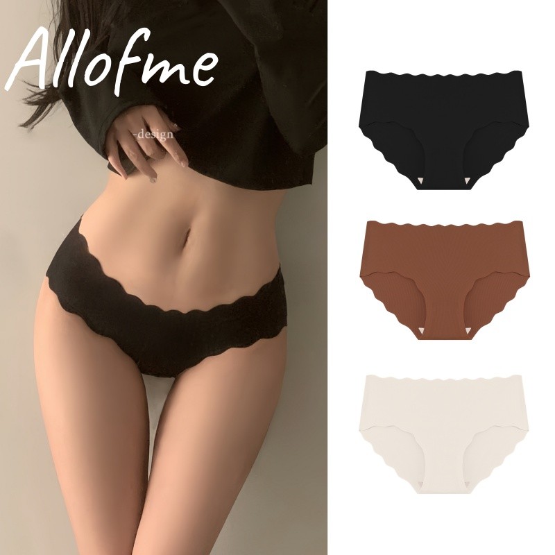 Allofme ผู้หญิงกางเกงชั้นในไร้รอยต่อผ้าฝ้ายเป้าชุดชั้นในนุ่มและระบายอากาศ Traceless ชุดชั้นใน