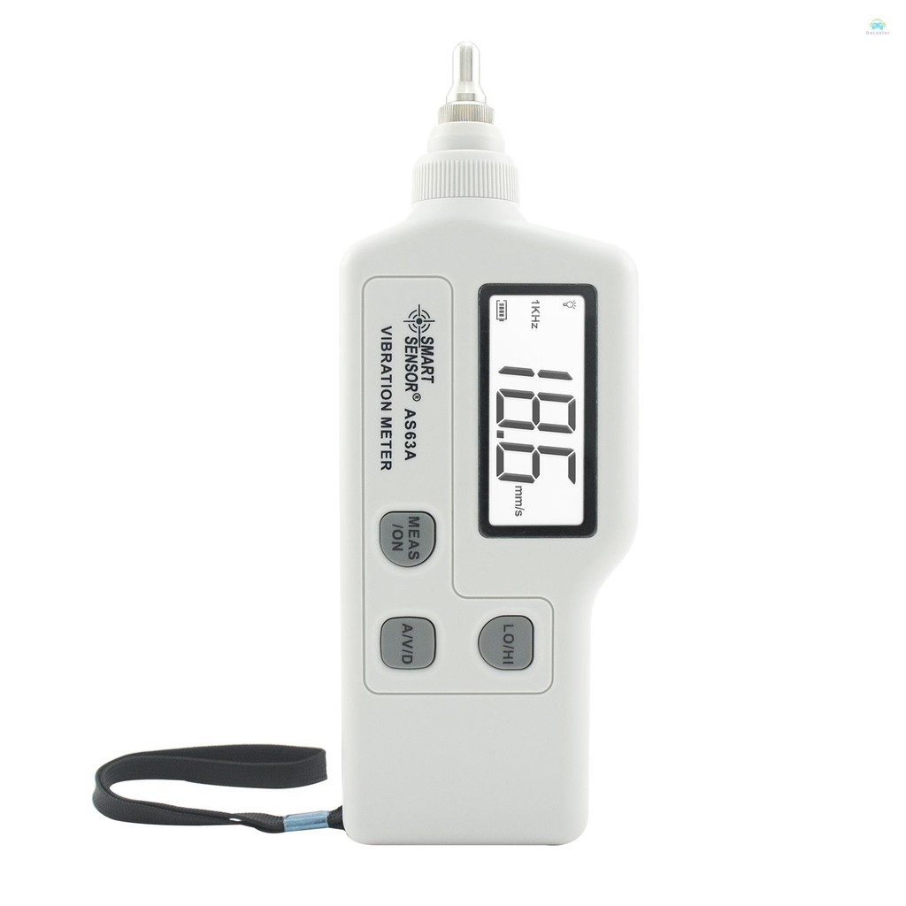 Yb1 เครื่องวัดการสั่นสะเทือนSMART SENSOR AS63A เครื่องวัดการสั่นสะเทือนแบบดิจิตอลพร้อมหน้าจอ LCD เครื่องทดสอบเครื่องวิเคราะห์การสั่นสะเทือนเอาต์พุต AC / Velocity / การวัดแบบ Displacement