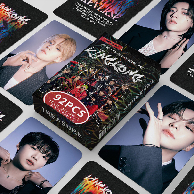 92 ชิ้น Treasure Lomo การ์ด KING KONG สติ๊กเกอร์ Photocards BONB REBOOT BONA Haruto Hyunsuk Jihoon Yoshi DOYOUNG JUNKYU JAEHYUK ASAHI JEONGHWAN Kpop โปสการ์ด
