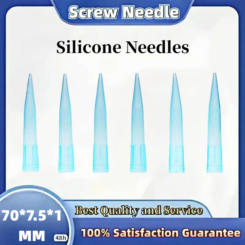 10pcs เต้าเสียบกาว 1mm, เข็มซิลิโคน, พลาสติกปลายเรียว, เคล็ดลับปิเปตห้องปฏิบัติการ, อุปกรณ์การแพทย์โรงเรียน, เข็มจ่ายของเหลว