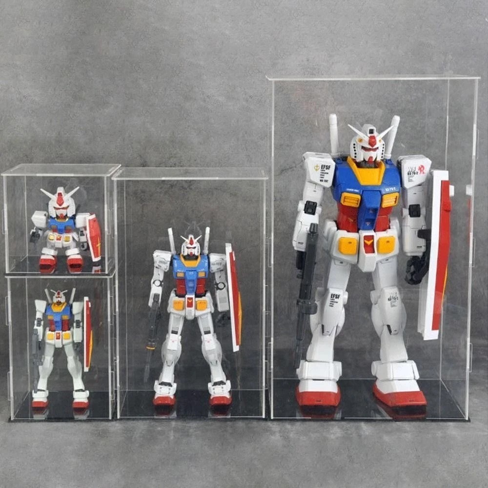 กล่องอะคริลิค กล่องอะคริลิคใส กันฝุ่น กล่องเก็บโมเดล กล่องใส่ตุ๊กตา ประกอบเอง ซ้อนทับได้ กันฝุ่น