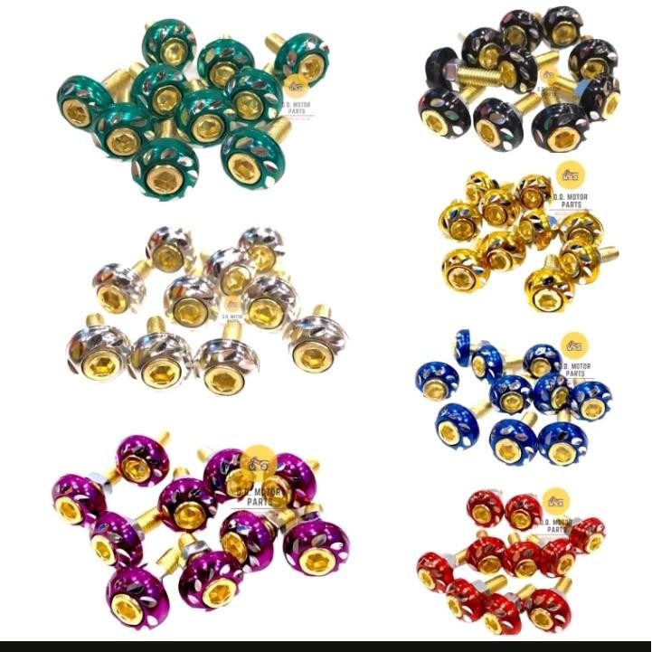 น๊อตซาลาเปากัดลาย เบอร์ 10 - 6×25 (1ชุด10ตัว เลือกได้ค่ะ ยิ่งซื้อเยอะ ยิ่งถูก !!!