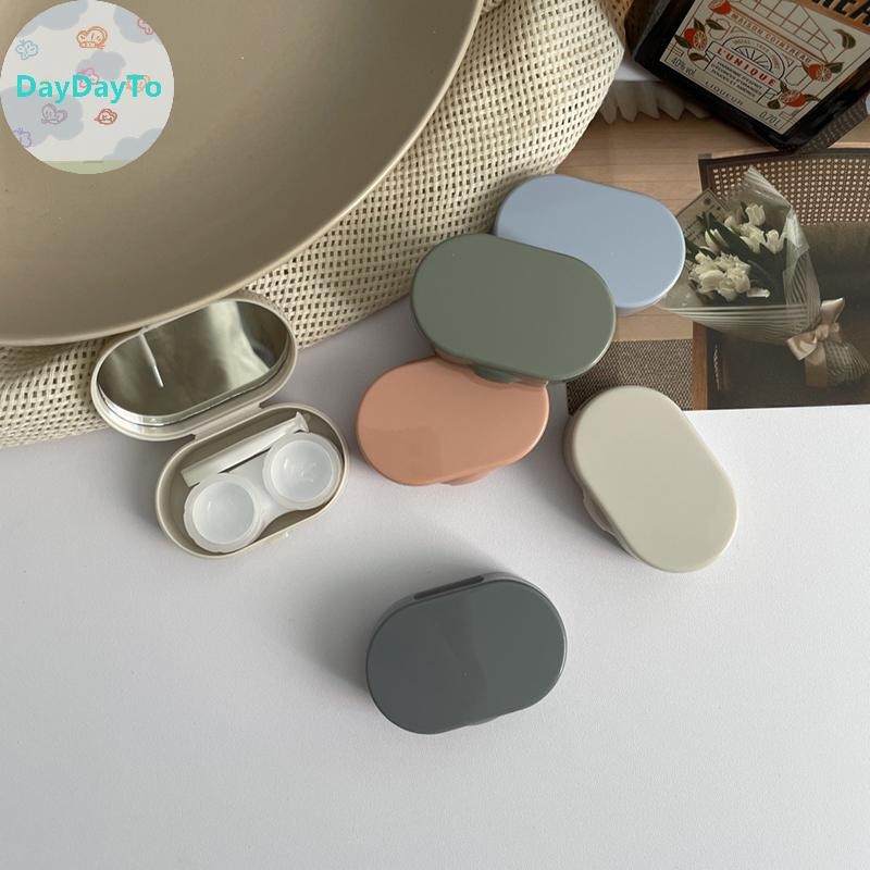 Daydayto กล่องคอนแทคเลนส์สีทึบแบบพกพาคอนแทคเลนส์พร้อมปากคีบดูด Stick ชุดสําหรับ Travel Kit Holder Organizer ของขวัญ TH
