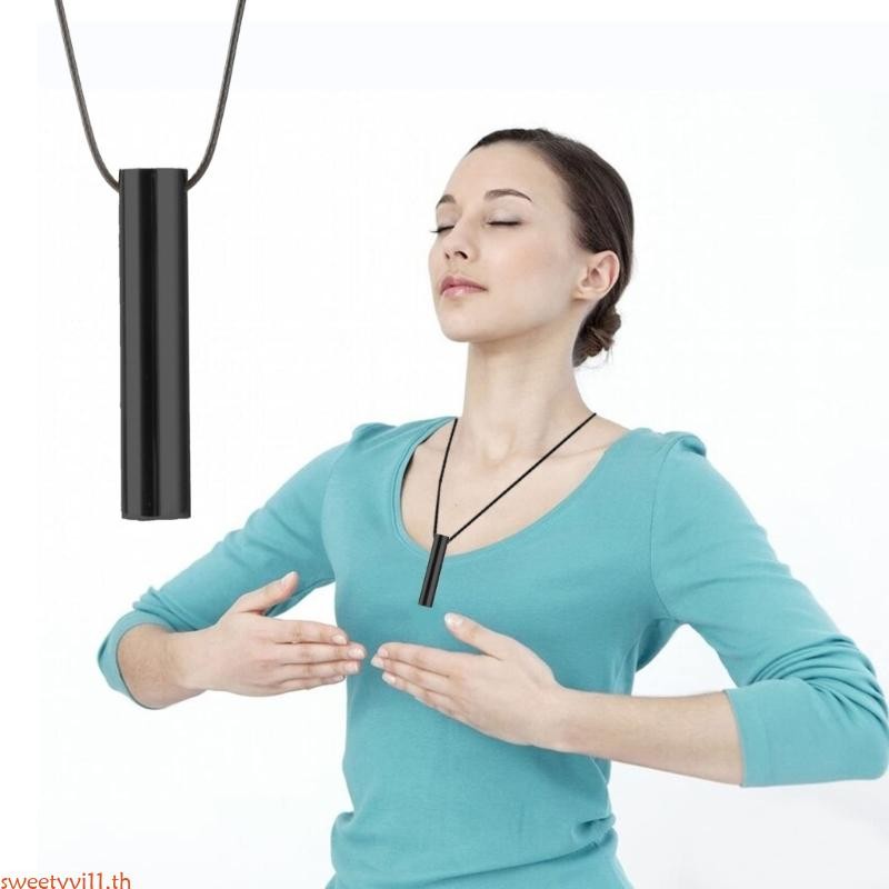 Sweetyvi1 528Hertz การทําสมาธิสร้อยคอ Blowable Whistle จี้ Choker โยคะเครื่องประดับพิธีกรรม