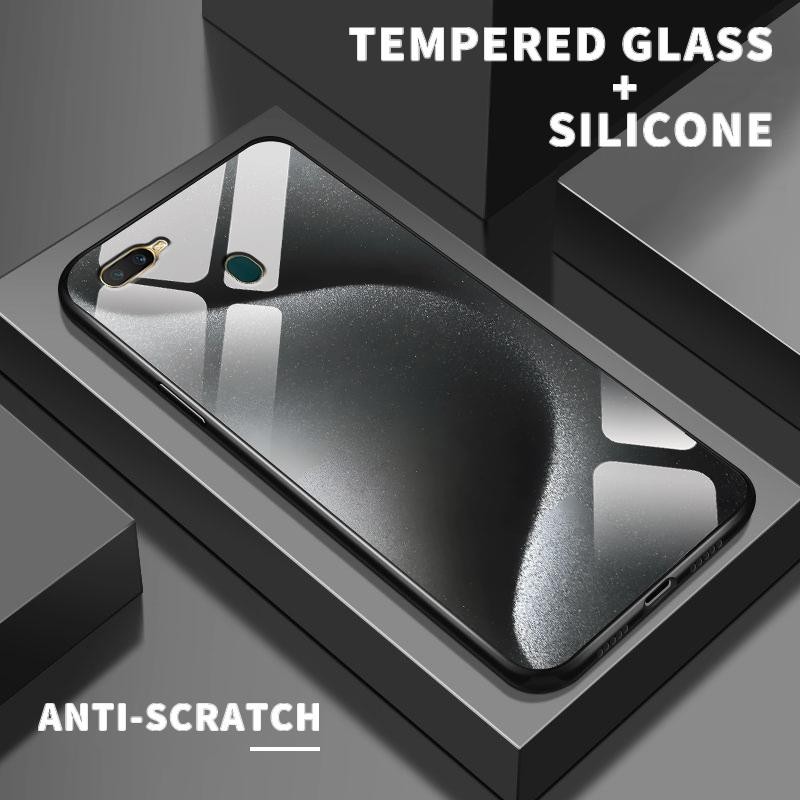 เหมาะสำหรับ OPPO A7 A7n A72 A73 A74 4G 5G A76 A77 A77s A7x A8 A83 กรณีโทรศัพท์มือถือ Simple Wave Str