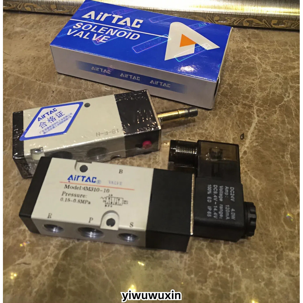 Airtac  Solenoid วาล์ว 4V310-10 4M310-08 4M310-10 Two-bit Five-way 220V 24V
