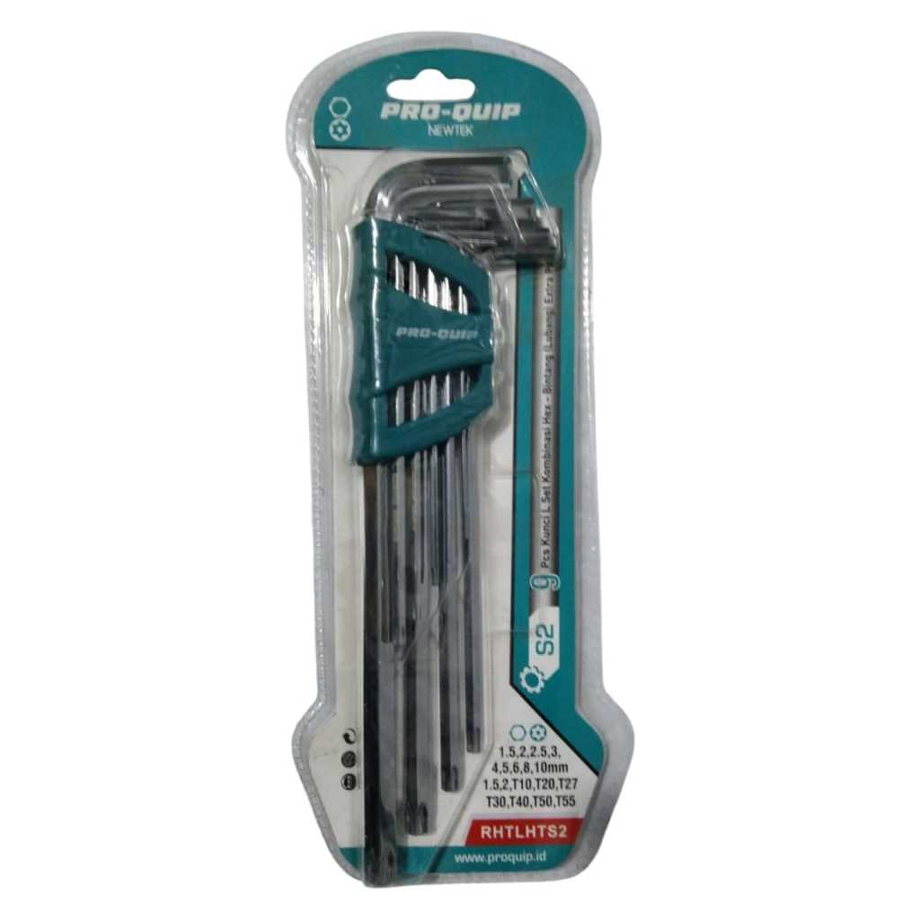 PRO-QUIP Newtek PRO-QUIN 9 ชิ้น L ชุดกุญแจผสม Hex & Star S2