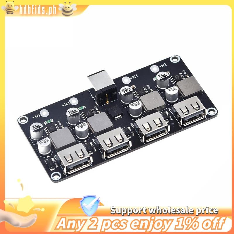 -QC3.0 QC2.0 USB Fast Charger Board 4XUSB พอร์ต DC-DC Converter DC12V-30V ถึง DC 3-12V โมดูลวงจรการช