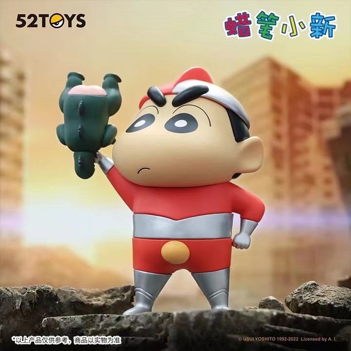 52toy Crayon Shin-chan ของแท้ Limited Edition Monster รูป Action Kamen Action Figure เครื่องประดับ PVC เรซิ่นคอลเลกชัน