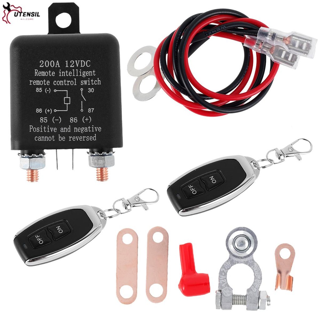 12v แบตเตอรี่รีเลย์สวิทช์ Dual Remote รถแบตเตอรี่รีเลย์ Anti-Theft แบตเตอรี่ปิดสวิทช์ Isolator สําหรับ Camping Trailer SUV SHOPSBC9808