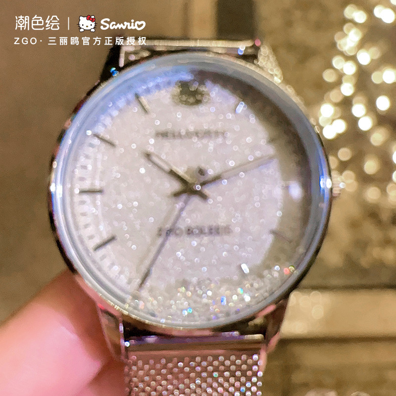 ZGO x Sanrio นาฬิกาควอทซ์ผู้หญิง กันน้ํา ดีไซน์หรูหรา Starry Sky สําหรับนักเรียน รุ่น 2361