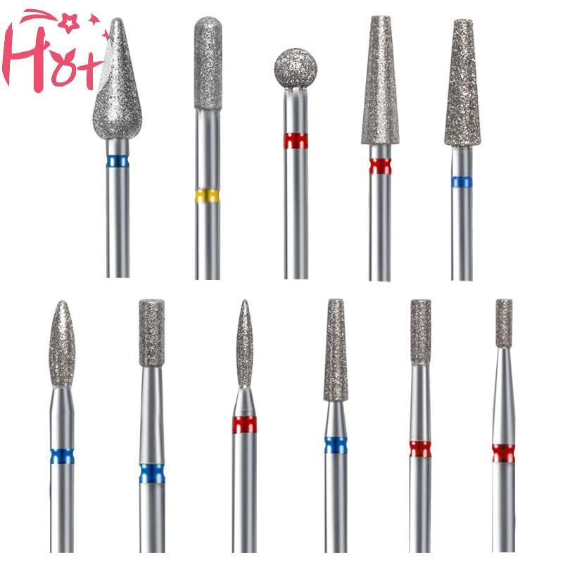 Ge เพชรเล็บเจาะ Bits Cuticle ทําความสะอาดเล็บ Pedicure Remover เครื่องมือสแควร์