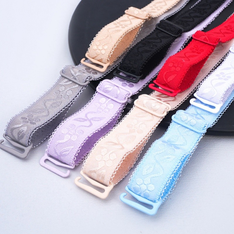 Candy Color Stretch Cloth ชุดชั้นในสายคล้องไหล่ Jacquard Double Shoulder Bra สายคล้องไหล่