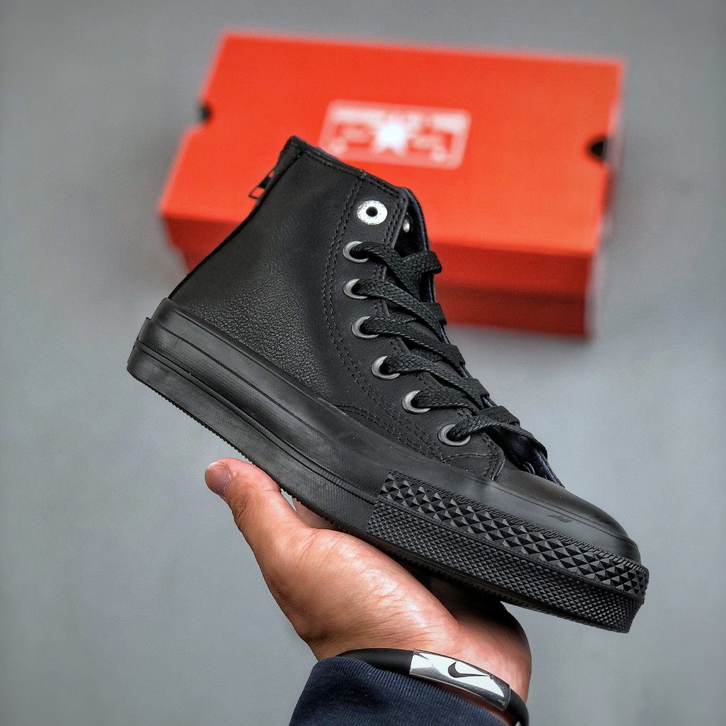 70s Style Heel Zipper Design รองเท้าผ้าใบลําลองคุณภาพสูง