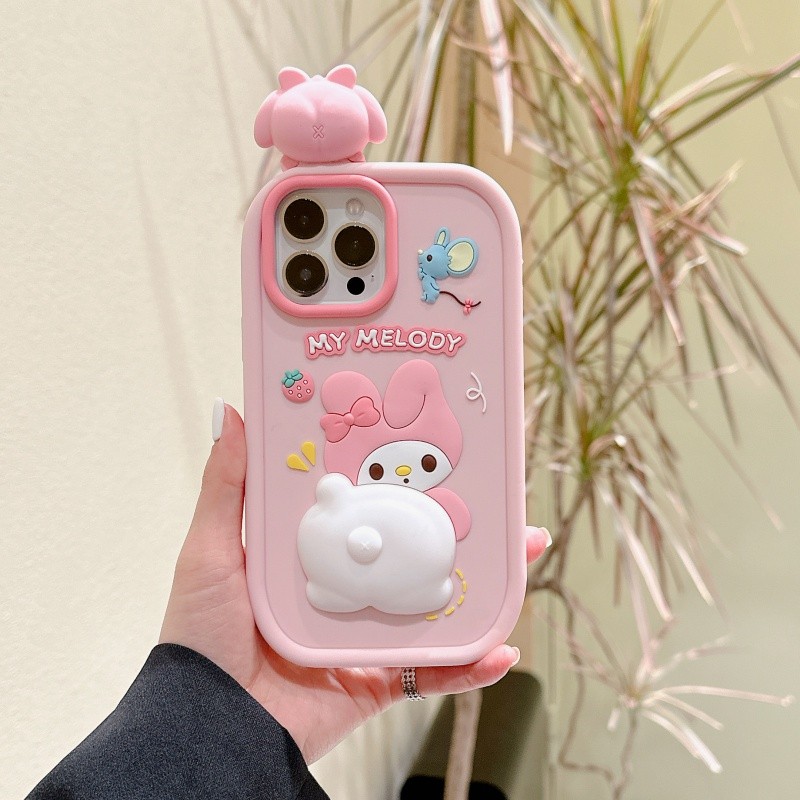 3d สนุกหยิกการ์ตูนซิลิโคนสําหรับ iPhone 16 15 14 13 12 11 Pro Max ปลอกการ์ตูนสัตว์ซิลิโคนอ่อนนุ่มฝาครอบป้องกันสําหรับ iPhone15Promax กรณี