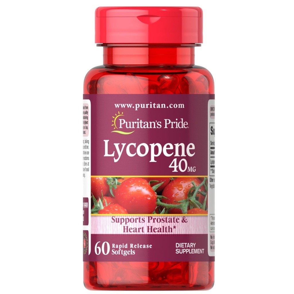 Puritan's Pride Lycopene 40 mg. (60Softgels) ไลโคปีน 🍅