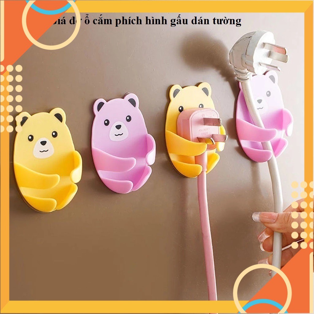 [5 ️] SET 10 BEAR-SHAPED WALL SOCKET RACKS [HCM]