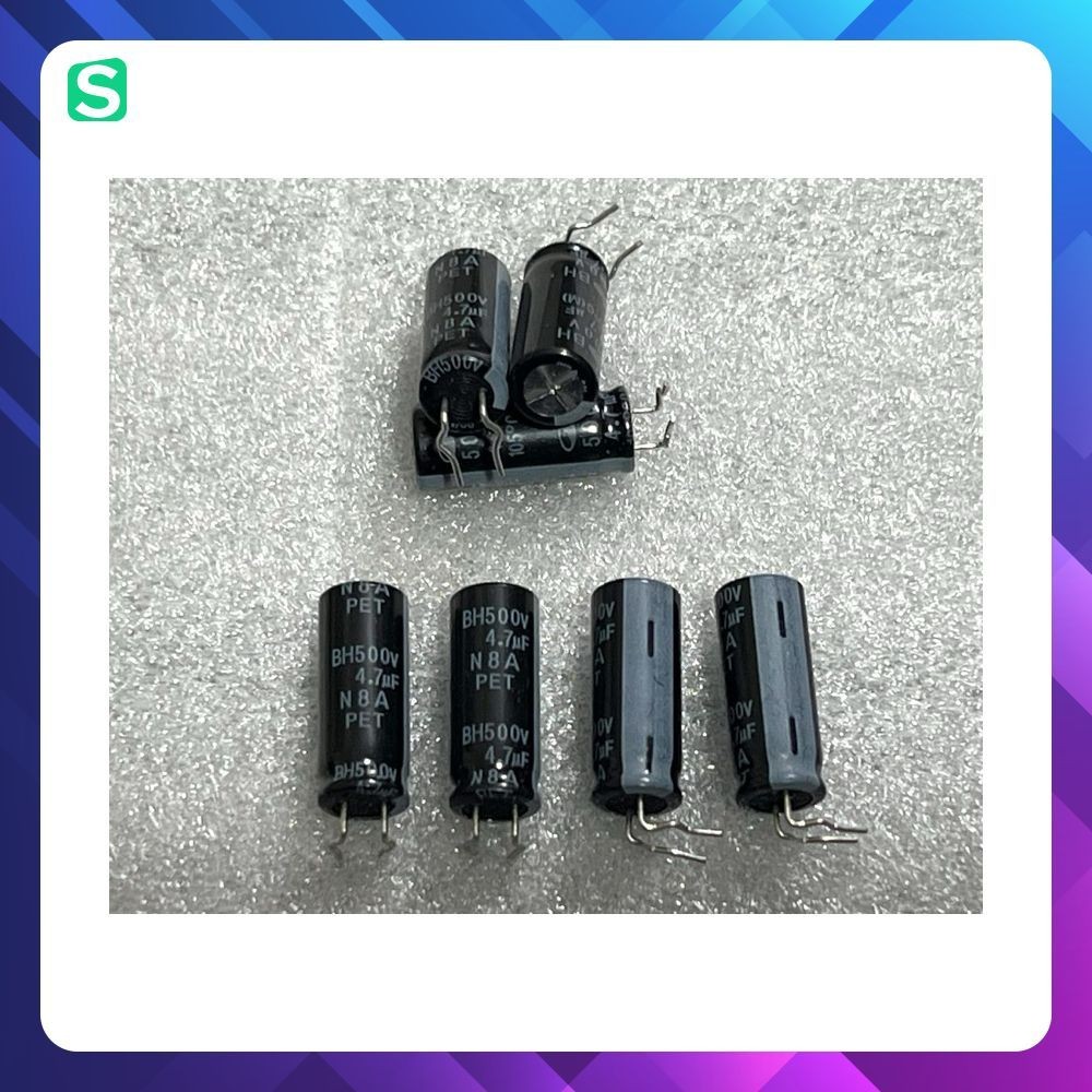 [ 10con ] ของแท้ SAMWA 8x20mm 500V4.7UF, 4.7UF500V, 4.7UF 500V POWER CAPACITOR