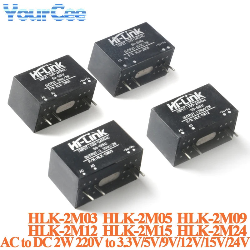 1-5PCS HLK-2M03 3.3V HLK-2M12 12V HLK-2M09 9V HLK-2M05 5V HLK-2M24 24V HLK-2M15 15V โมดูล